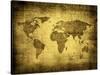 Grunge Map Of The World-javarman-Stretched Canvas