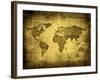 Grunge Map Of The World-javarman-Framed Art Print