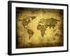 Grunge Map Of The World-javarman-Framed Art Print