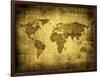 Grunge Map Of The World-javarman-Framed Art Print