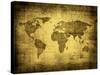 Grunge Map Of The World-javarman-Stretched Canvas