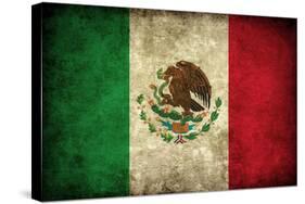 Grunge Mexican Flag-Graphic Design Resources-Stretched Canvas