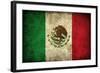 Grunge Mexican Flag-Graphic Design Resources-Framed Art Print