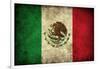 Grunge Mexican Flag-Graphic Design Resources-Framed Art Print