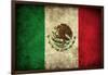 Grunge Mexican Flag-Graphic Design Resources-Framed Art Print