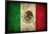 Grunge Mexican Flag-Graphic Design Resources-Framed Art Print