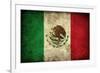 Grunge Mexican Flag-Graphic Design Resources-Framed Art Print