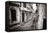 Grunge Monochromatic Image of a Decaying Buildings in Old Havana-Kamira-Framed Stretched Canvas