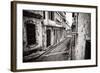 Grunge Monochromatic Image of a Decaying Buildings in Old Havana-Kamira-Framed Photographic Print