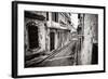 Grunge Monochromatic Image of a Decaying Buildings in Old Havana-Kamira-Framed Photographic Print