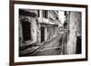 Grunge Monochromatic Image of a Decaying Buildings in Old Havana-Kamira-Framed Photographic Print