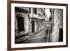 Grunge Monochromatic Image of a Decaying Buildings in Old Havana-Kamira-Framed Photographic Print