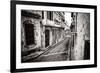 Grunge Monochromatic Image of a Decaying Buildings in Old Havana-Kamira-Framed Photographic Print