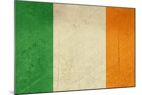 Grunge Officall Flag Of The Irish Tricolor, Republic Of Ireland-Speedfighter-Mounted Art Print