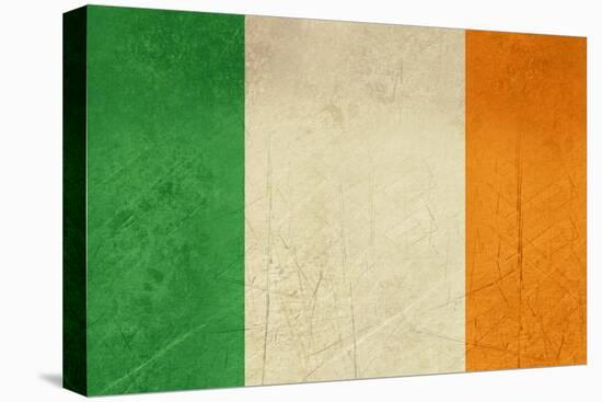 Grunge Officall Flag Of The Irish Tricolor, Republic Of Ireland-Speedfighter-Stretched Canvas
