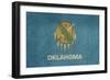 Grunge Oklahoma State Flag Of America, Isolated On White Background-Speedfighter-Framed Art Print