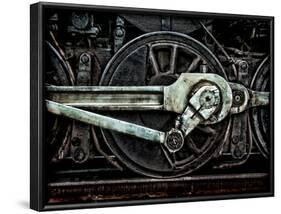 Grunge Old Steam Locomotive Wheel and Rods-Olivier Le Queinec-Framed Photographic Print