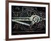 Grunge Old Steam Locomotive Wheel and Rods-Olivier Le Queinec-Framed Photographic Print