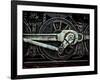 Grunge Old Steam Locomotive Wheel and Rods-Olivier Le Queinec-Framed Photographic Print