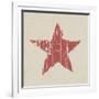 Grunge Red Star-pashabo-Framed Art Print