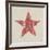 Grunge Red Star-pashabo-Framed Art Print