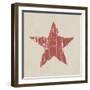 Grunge Red Star-pashabo-Framed Art Print