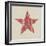 Grunge Red Star-pashabo-Framed Art Print