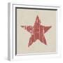 Grunge Red Star-pashabo-Framed Art Print