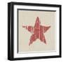 Grunge Red Star-pashabo-Framed Art Print