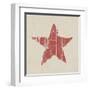 Grunge Red Star-pashabo-Framed Art Print