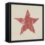 Grunge Red Star-pashabo-Framed Stretched Canvas