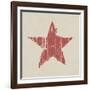 Grunge Red Star-pashabo-Framed Art Print