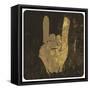 Grunge "Rock On" Gesture-pashabo-Framed Stretched Canvas