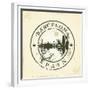 Grunge Rubber Stamp with Barcelona, Spain - Vector Illustration-ojal02-Framed Premium Giclee Print