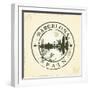 Grunge Rubber Stamp with Barcelona, Spain - Vector Illustration-ojal02-Framed Art Print