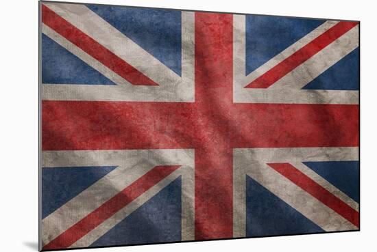 Grunge Rugged Uk Flag-Hannuviitanen-Mounted Art Print