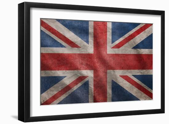 Grunge Rugged Uk Flag-Hannuviitanen-Framed Art Print