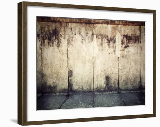 Grunge, Rusty Concrete Wall and Concrete Floor. Grunge Background-Michal Bednarek-Framed Photographic Print