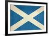 Grunge Scottish Flag Illustration, Isolated On White Background-Speedfighter-Framed Art Print