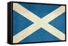 Grunge Scottish Flag Illustration, Isolated On White Background-Speedfighter-Framed Stretched Canvas