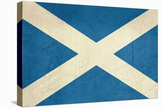Grunge Scottish Flag Illustration, Isolated On White Background-Speedfighter-Stretched Canvas
