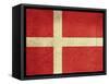 Grunge Sovereign State Flag Of Country Of Denmark In Official Colors-Speedfighter-Framed Stretched Canvas