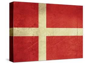 Grunge Sovereign State Flag Of Country Of Denmark In Official Colors-Speedfighter-Stretched Canvas