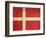 Grunge Sovereign State Flag Of Country Of Denmark In Official Colors-Speedfighter-Framed Art Print