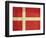 Grunge Sovereign State Flag Of Country Of Denmark In Official Colors-Speedfighter-Framed Art Print