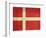 Grunge Sovereign State Flag Of Country Of Denmark In Official Colors-Speedfighter-Framed Art Print
