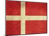 Grunge Sovereign State Flag Of Country Of Denmark In Official Colors-Speedfighter-Mounted Art Print