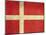 Grunge Sovereign State Flag Of Country Of Denmark In Official Colors-Speedfighter-Mounted Art Print