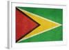 Grunge Sovereign State Flag Of Country Of Guyana In Official Colors-Speedfighter-Framed Art Print