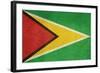 Grunge Sovereign State Flag Of Country Of Guyana In Official Colors-Speedfighter-Framed Art Print